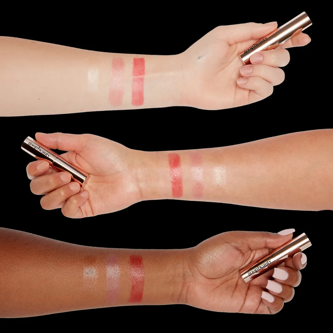 Clean Nourishing Lip Balm Trio Clear/Tomato/Peony