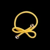 Hair Tie with Gold Bead Yellow