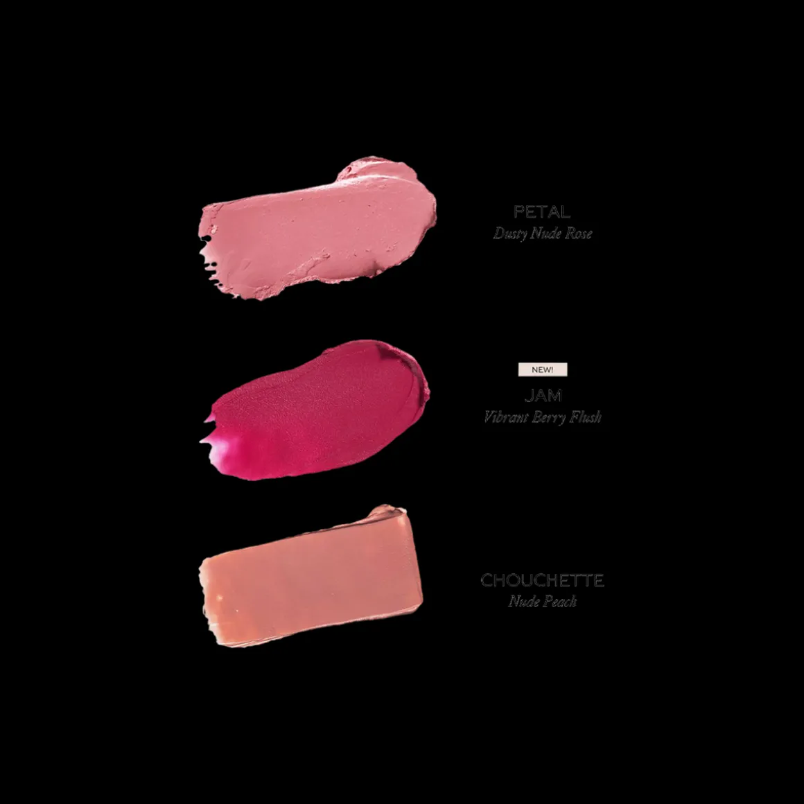 Petite Baby Cheeks Blush Stick Trio Petal, Jam & Chouchette