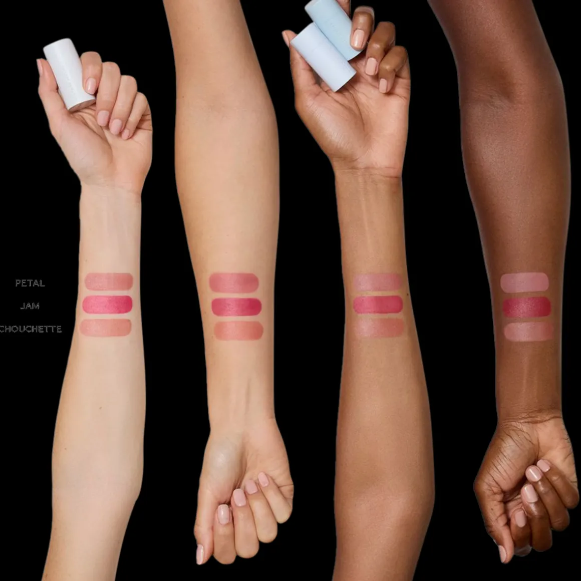 Petite Baby Cheeks Blush Stick Trio Petal, Jam & Chouchette